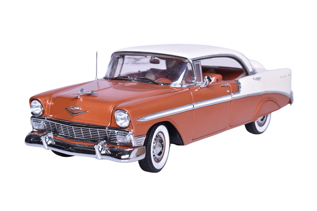 3071 - Precision Miniatures 1:18 Die Cast 1956 Chevy Bel Air Two Tone in India Ivory and Sierra Gold thumbnail