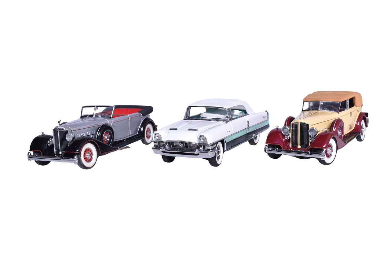 3078 - Three Franklin Mint 1:24 Die Scale Limited Edition Packard Models - 1934 and 1955 thumbnail