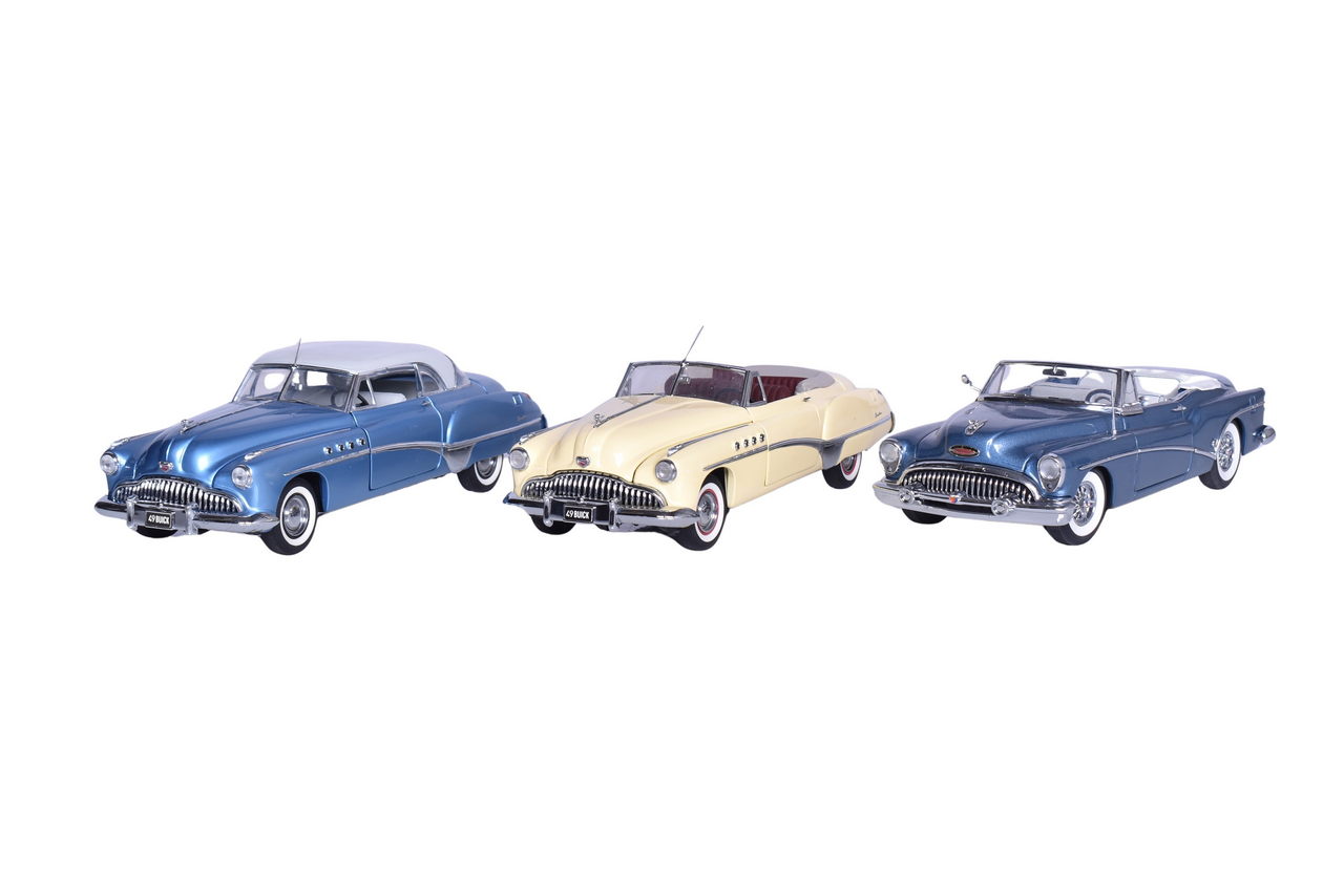 3082 - Three 1:24 Die Cast 1949, 1953 Buick Models - Franklin Mint, Danbury Mint thumbnail