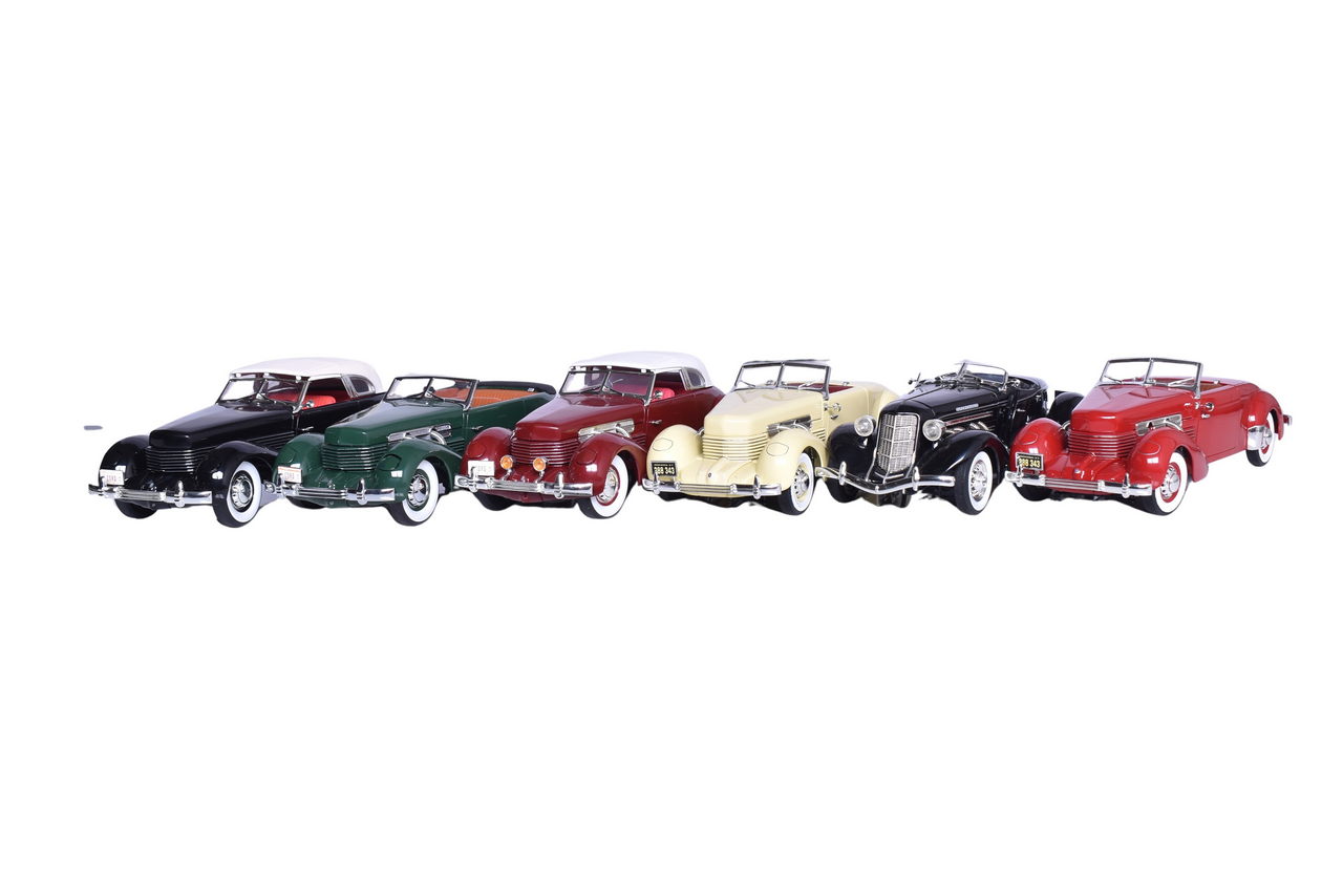 3103 - Six Signature Models / ERTL 1:18 Die Cast 1930s Cord Supercharged Models thumbnail