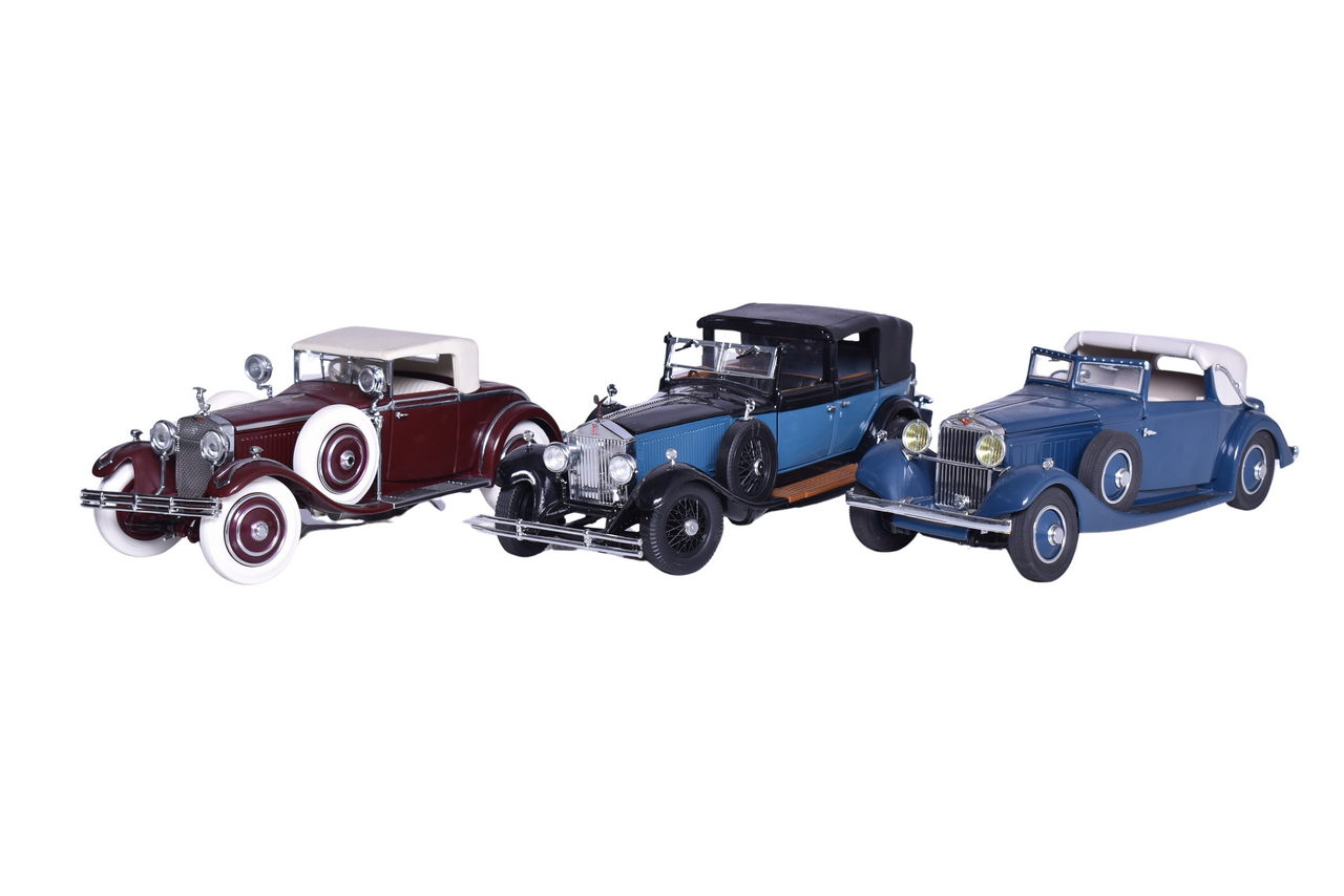 3119 - Trio of 1:24 Die Cast 1920s/30s Rolls-Royce and Hispano-Suiza Models - Franklin Mint and Danbury Mint thumbnail