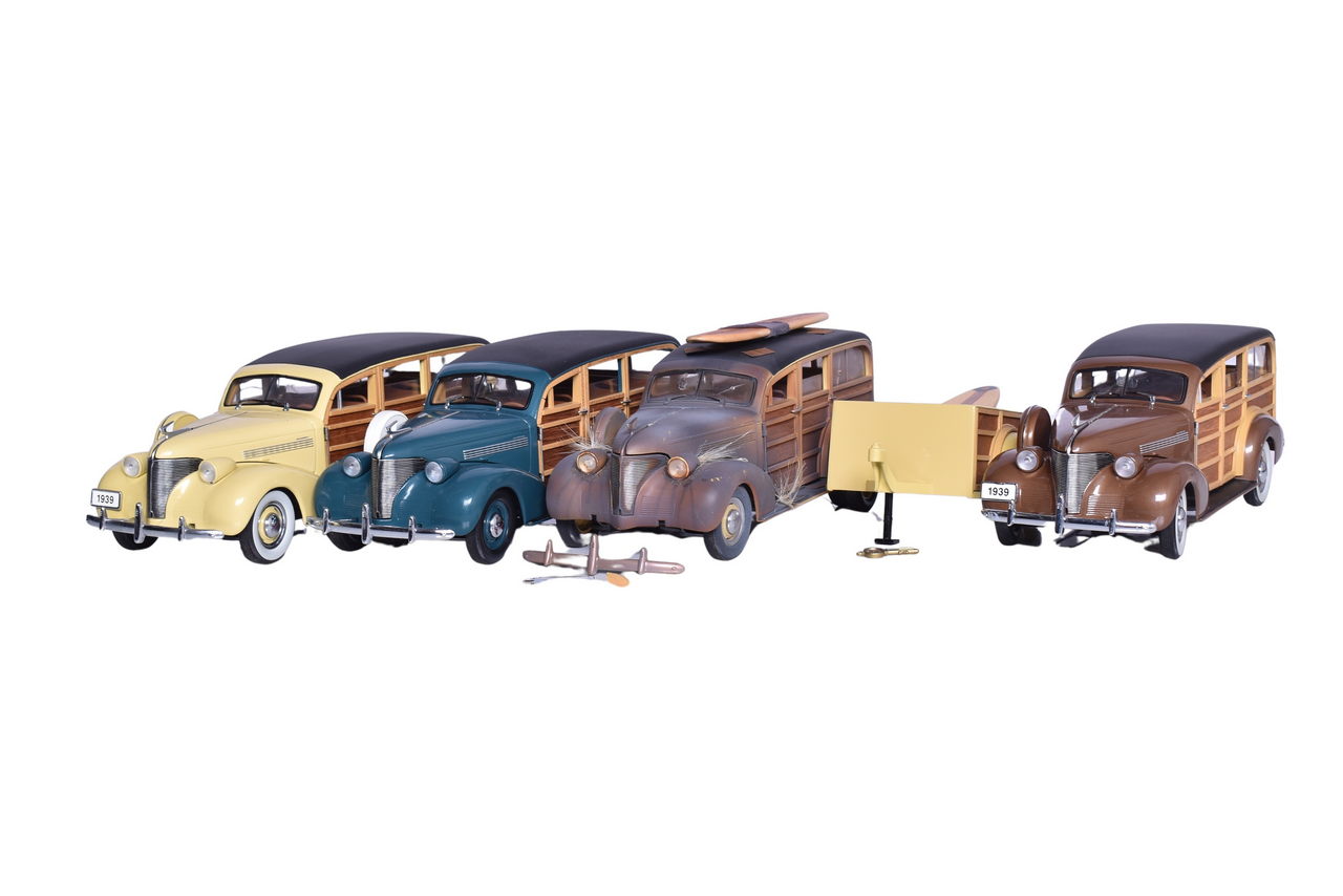 3125 - Five Motor City 1:18 Die Cast Chevy Woody Wagon and Master Deluxe Models thumbnail