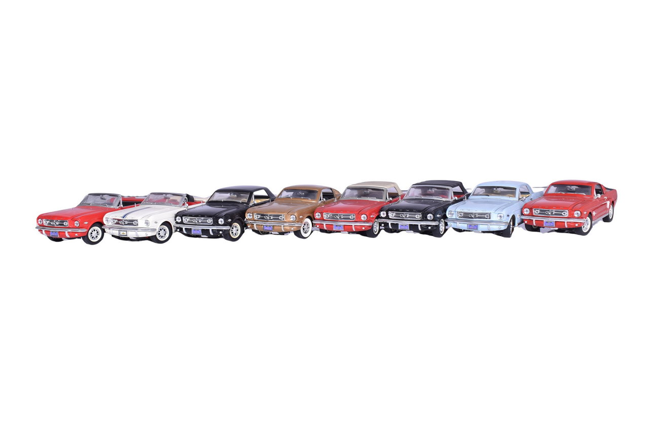 3137 - Eight MIRA 1:18 Die Cast 1965 Ford Mustang Models thumbnail