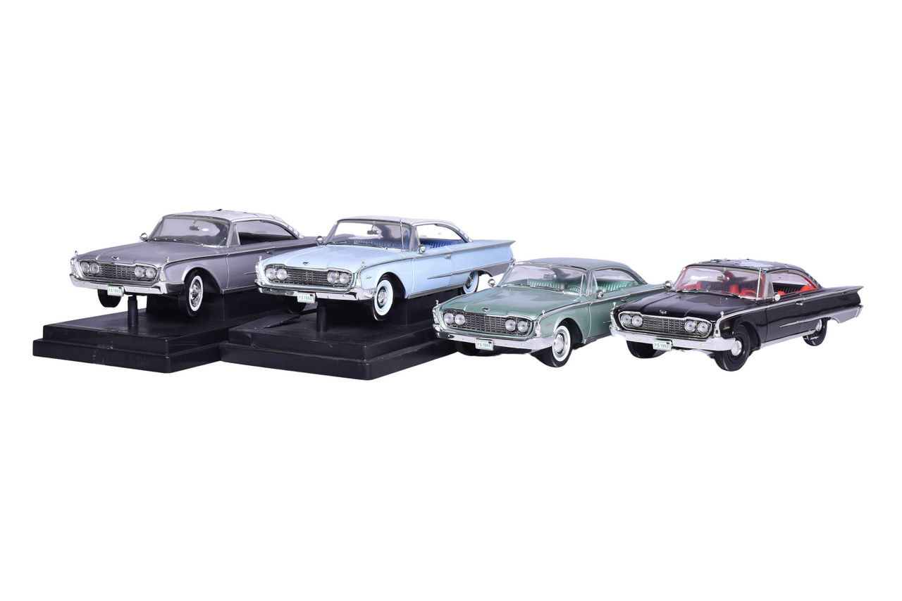 3146 - Four ERTL 1:18 Die Cast 1960 Ford Starliner Models thumbnail