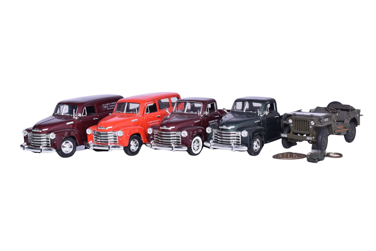3176 - Five MIRA 1:18 Die Cast 1950s Chevrolet Models thumbnail