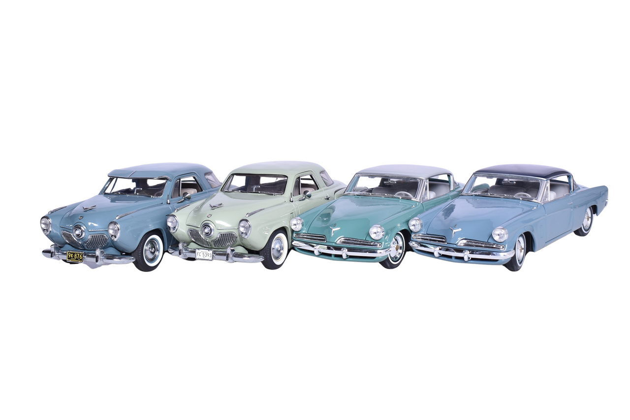 3219 - Four Maisto, Trademark Models 1:18 Die Cast 1950s Studebaker Models thumbnail