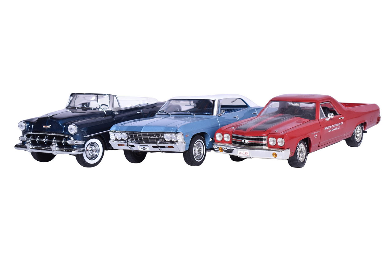 3239 - Three Sun Star, ERTL 1:18 Die Cast 1950s/60s Chevrolet Models thumbnail