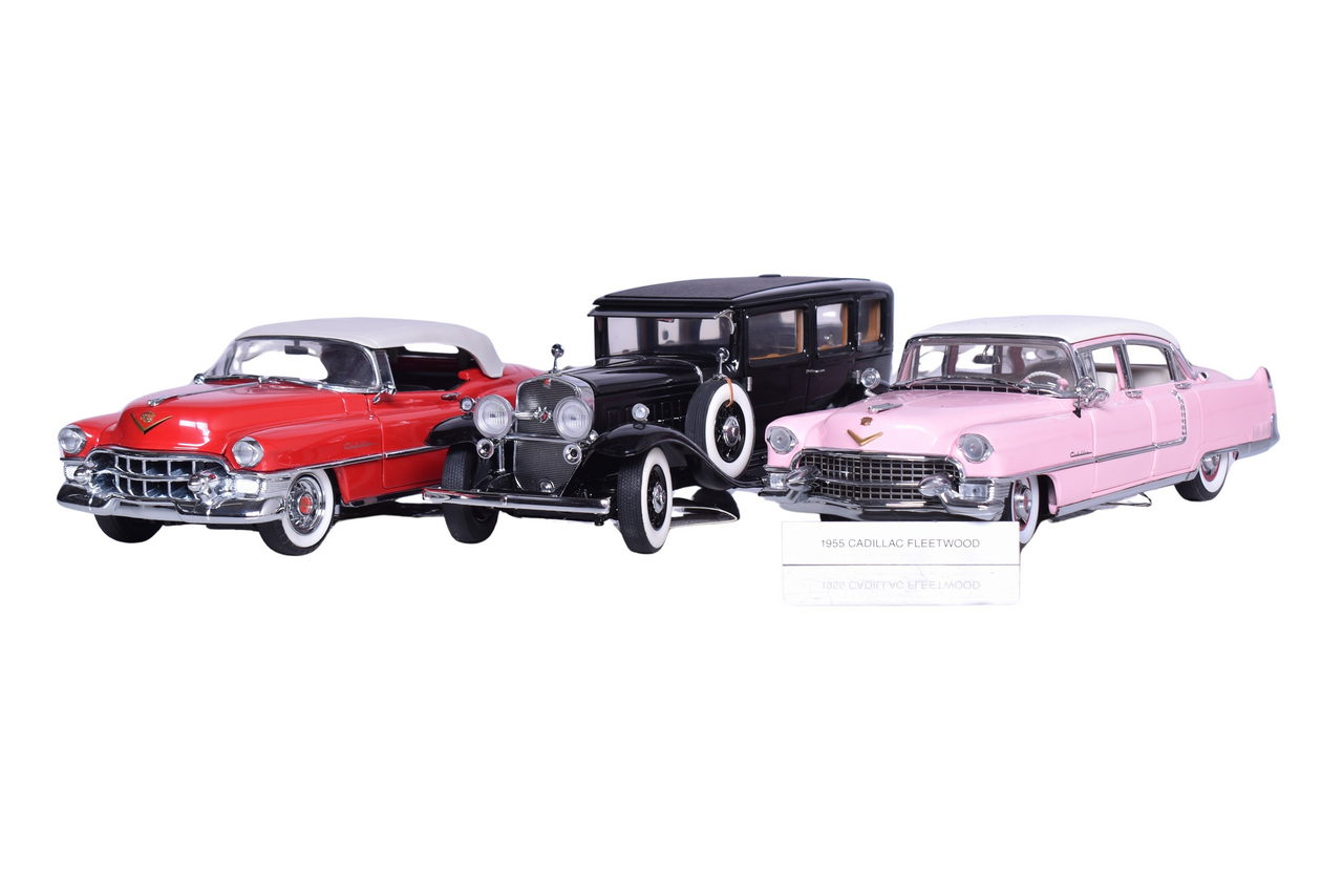 3247 - Three Franklin Mint 1:24 Die Cast Cadillac Models - 1930 Imperial Sedan, 1953 Eldorado, thumbnail