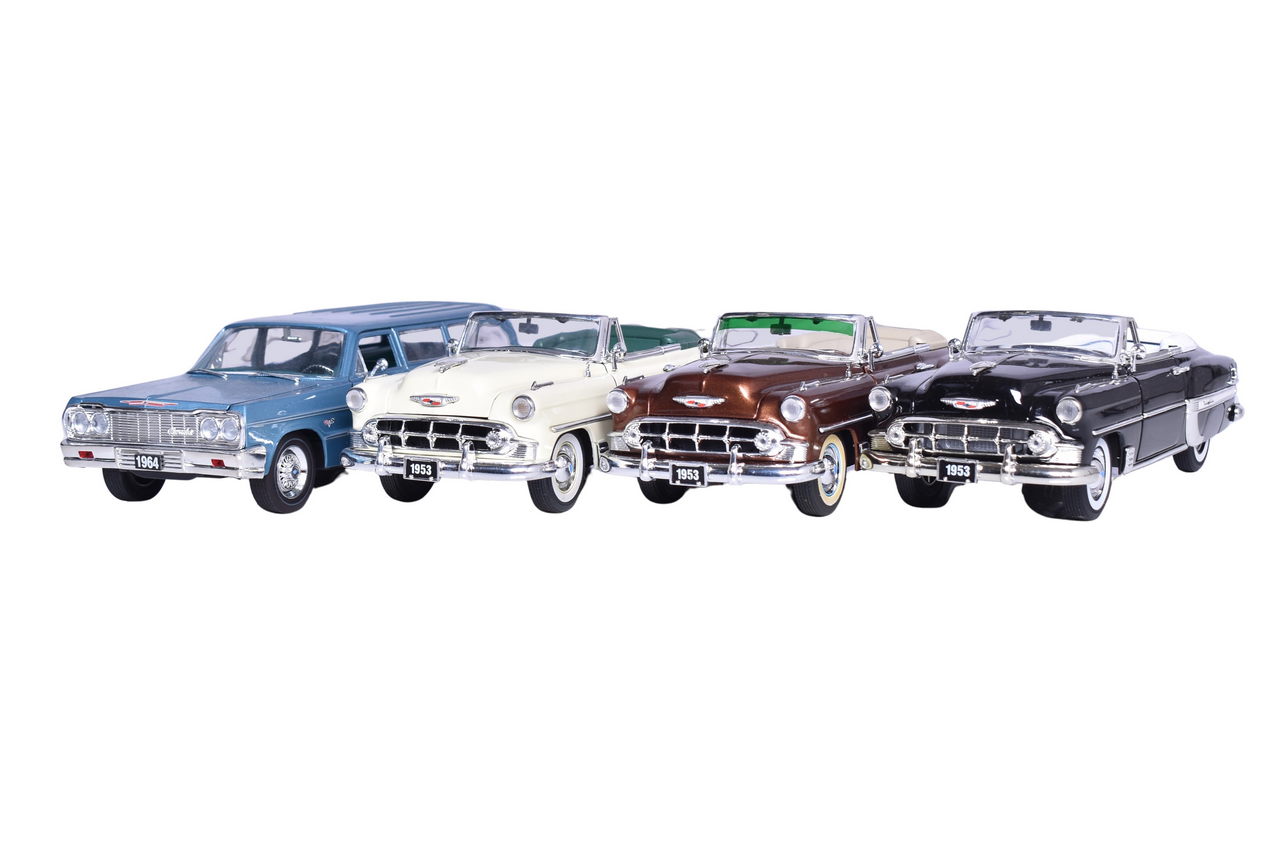 3251 - Four Jada 1:24 Die Cast 1950s/60s Chevrolet Models thumbnail