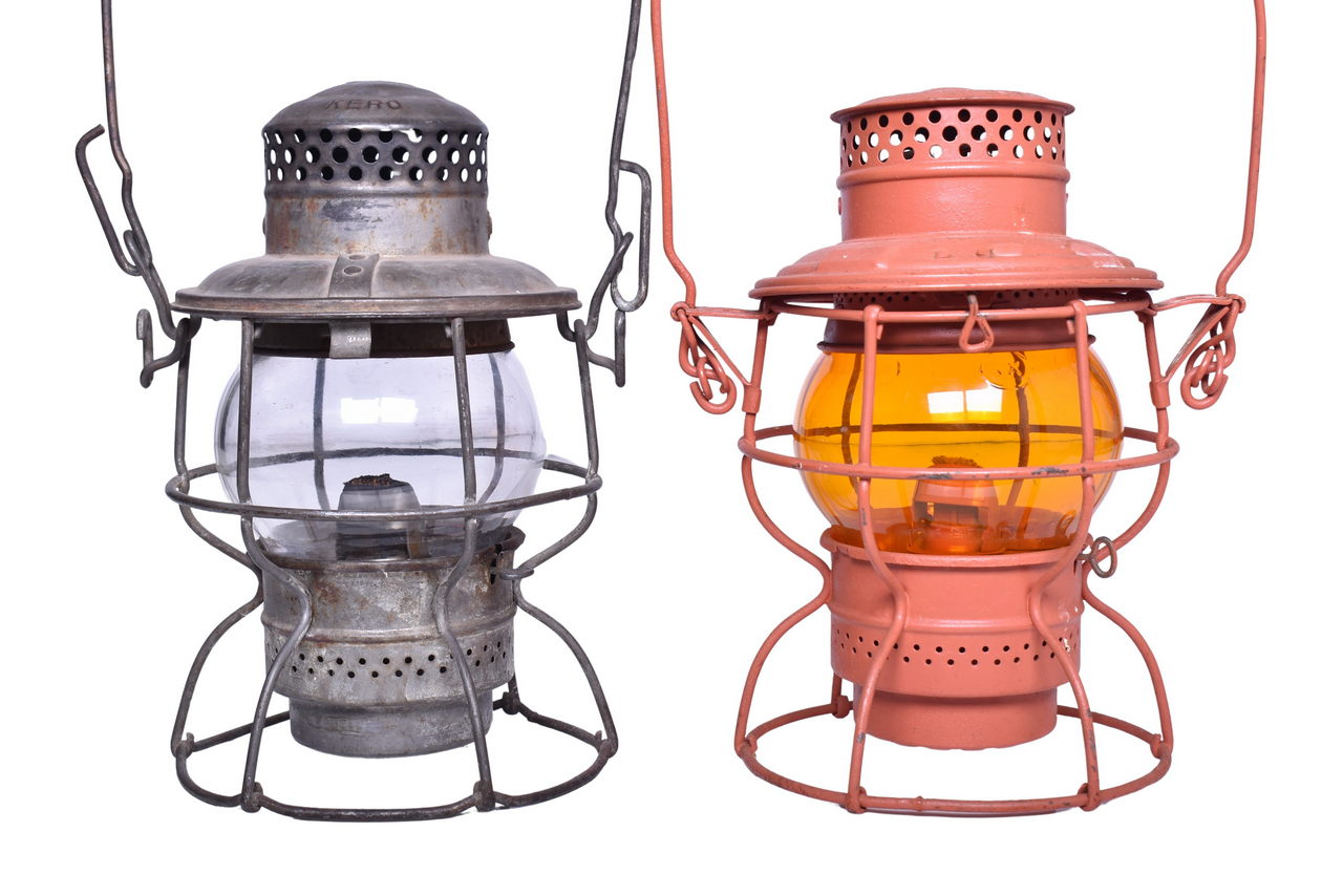 6046 - Pair of Rock Island Adlake Kero and Kero No. 250 Lanterns thumbnail