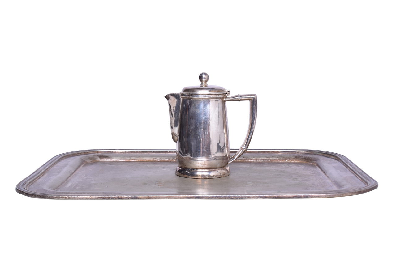 6047 - International Silver Union Pacific Railroad Large Tray and Coffee Pot thumbnail