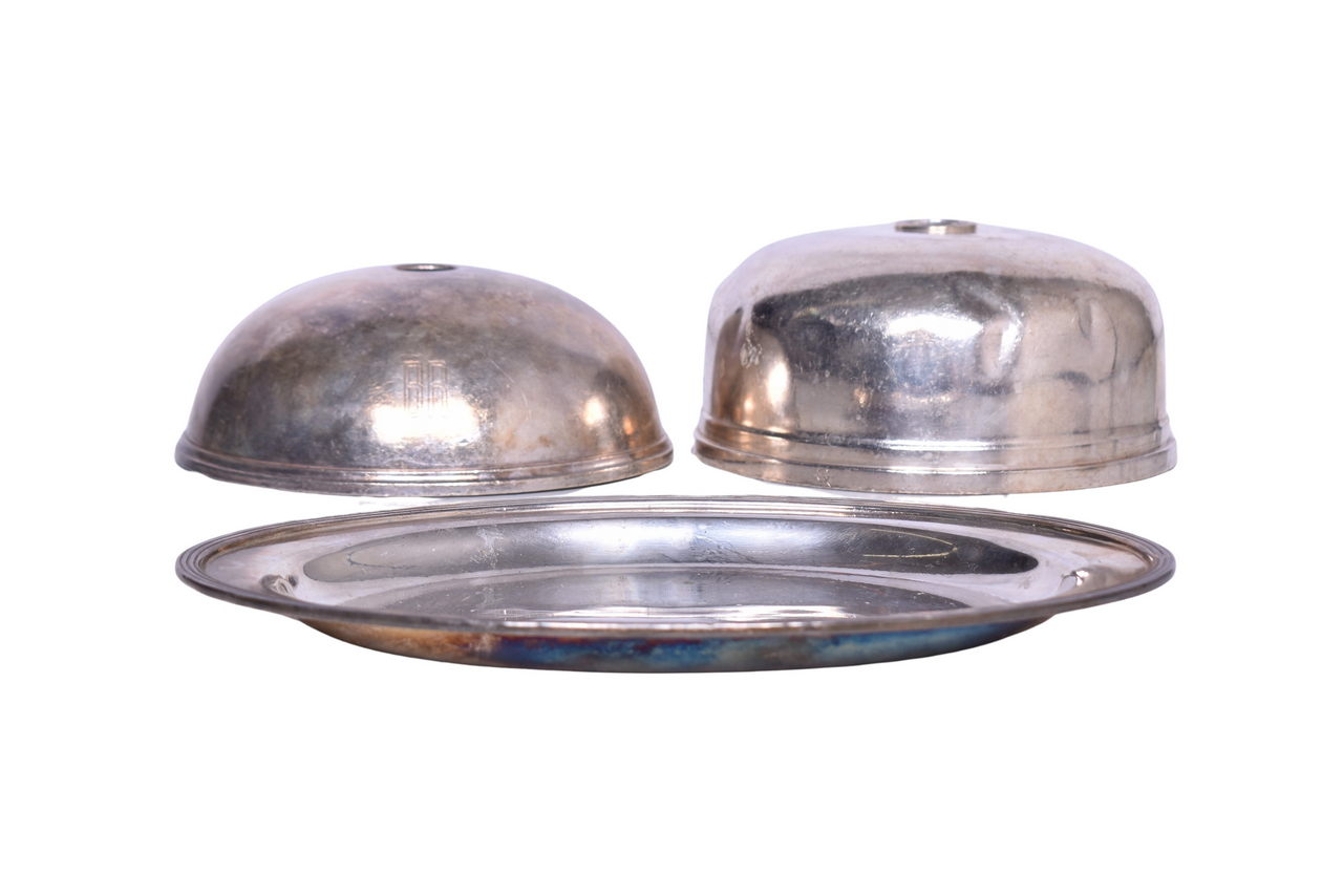 6049 - Three Pieces of Western Railroad Silver - Great Northern, California Zephyr, and Burlington Route thumbnail