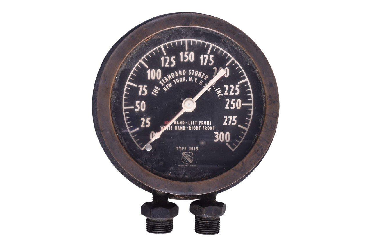 6066 - Ashcroft and The Standard Stoker Co. Dual Pressure Gauge thumbnail