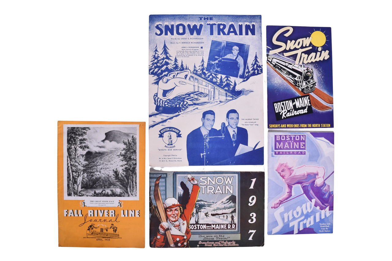 6074 - Four Boston and Maine Railroad Snow Train Promotional Pieces - The Snow Train Song thumbnail