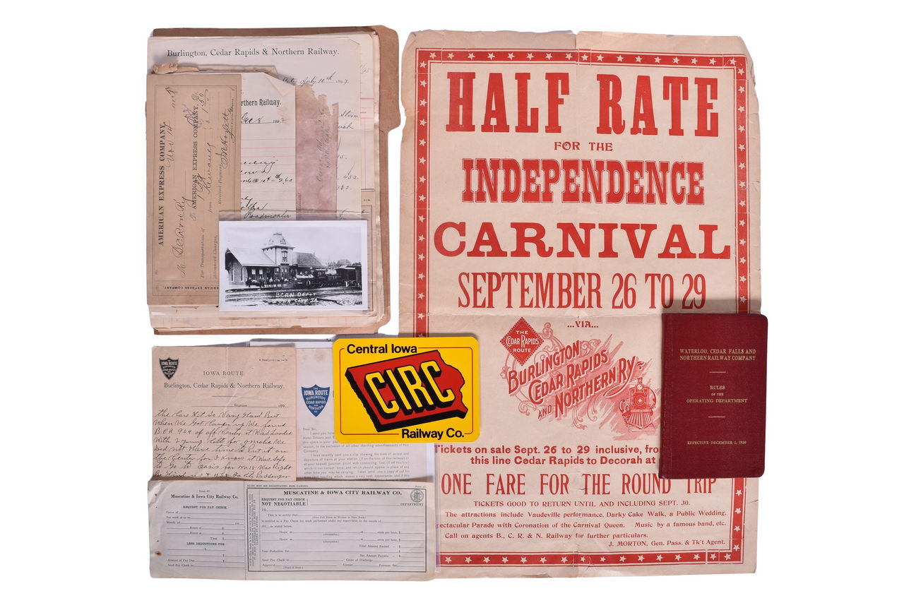 6076 - Burlington, Cedar Rapids & Northern Railway and other Iowa Railroad Papers thumbnail