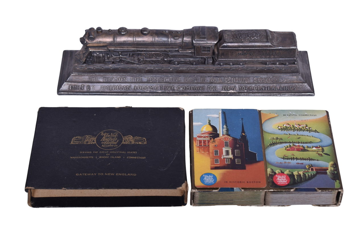 6082 - New York Central Hudson Locomotive Paperweight and New York, New Haven & Hartford Playing Cards thumbnail