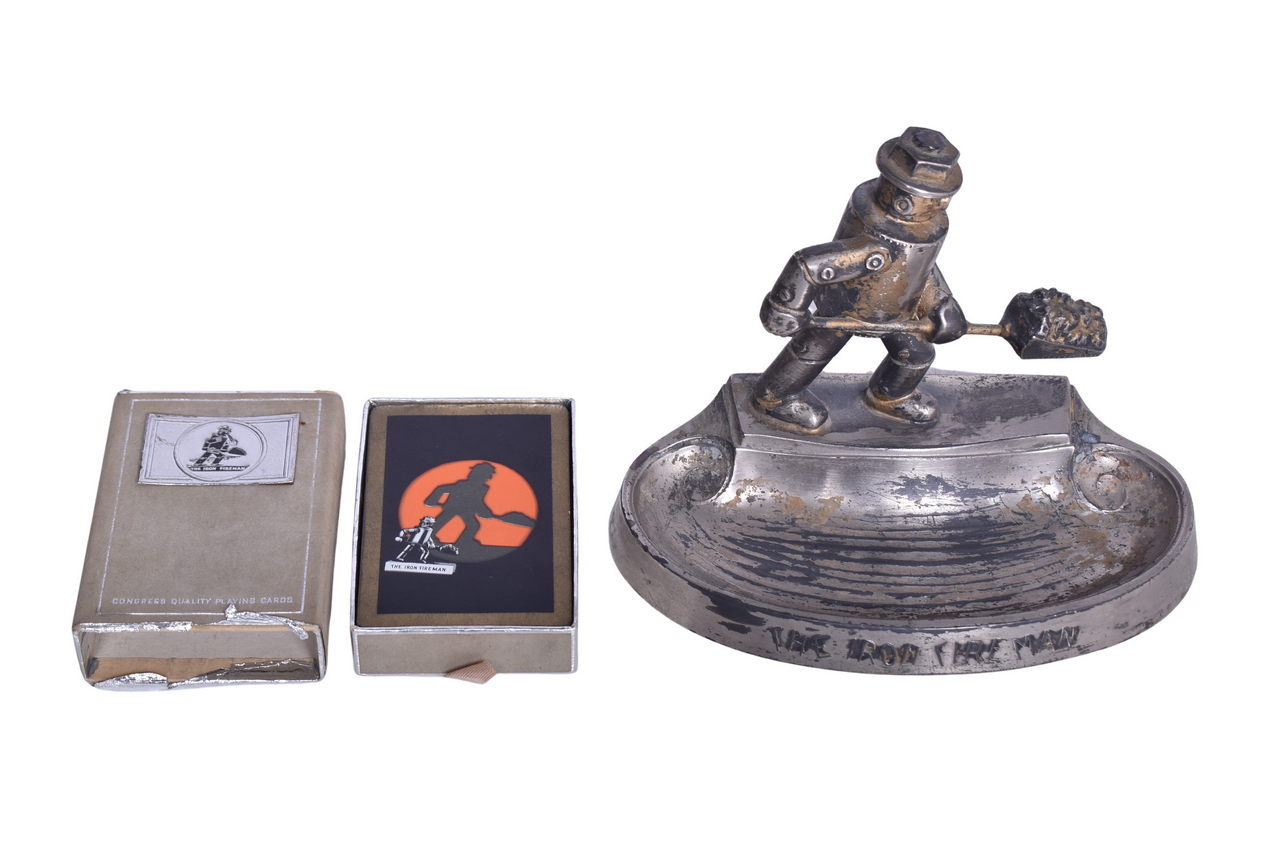 6088 - The Iron Fireman Ash Tray and Playing Cards thumbnail