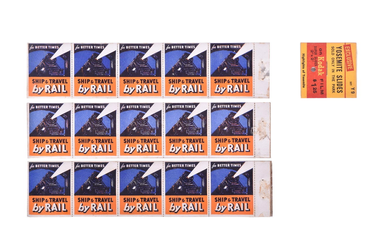 6110 - Roughly 100 Ship & Travel By Rail Vintage Stamps thumbnail