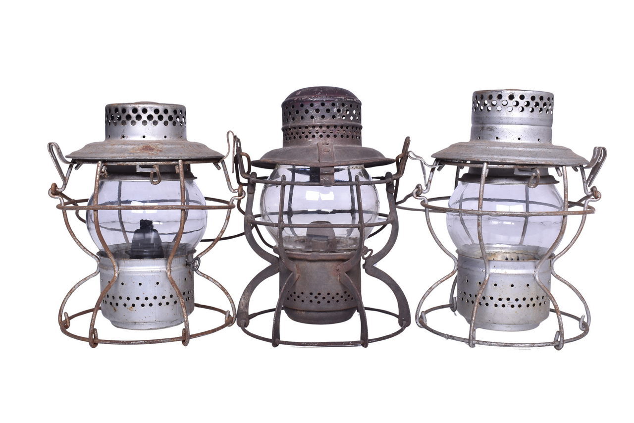 6112 - Trio of Pennsylvania Railroad Lanterns - Handlan and Armspear 