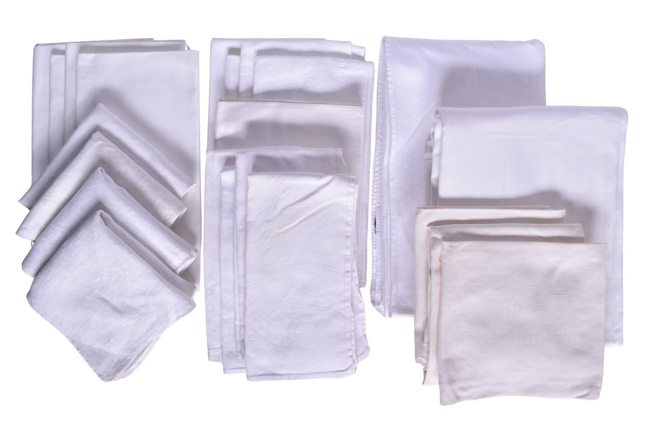 6127 - Twenty-Two Railroad Dining Car Linens - Rock Island and New York Central Tablecloths and Napkins thumbnail