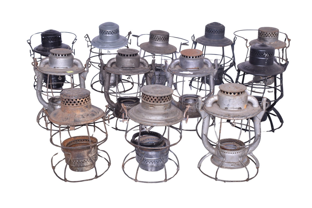 6156 - Twelve Railroad Lantern Bodies for Restoration - New York Central, Baltimore and Ohio, thumbnail