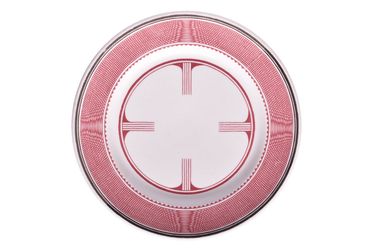 6165 - Atchison, Topeka, And Santa Fe Railroad China Ancient Mimbreno Dinner Plate 9 7/8