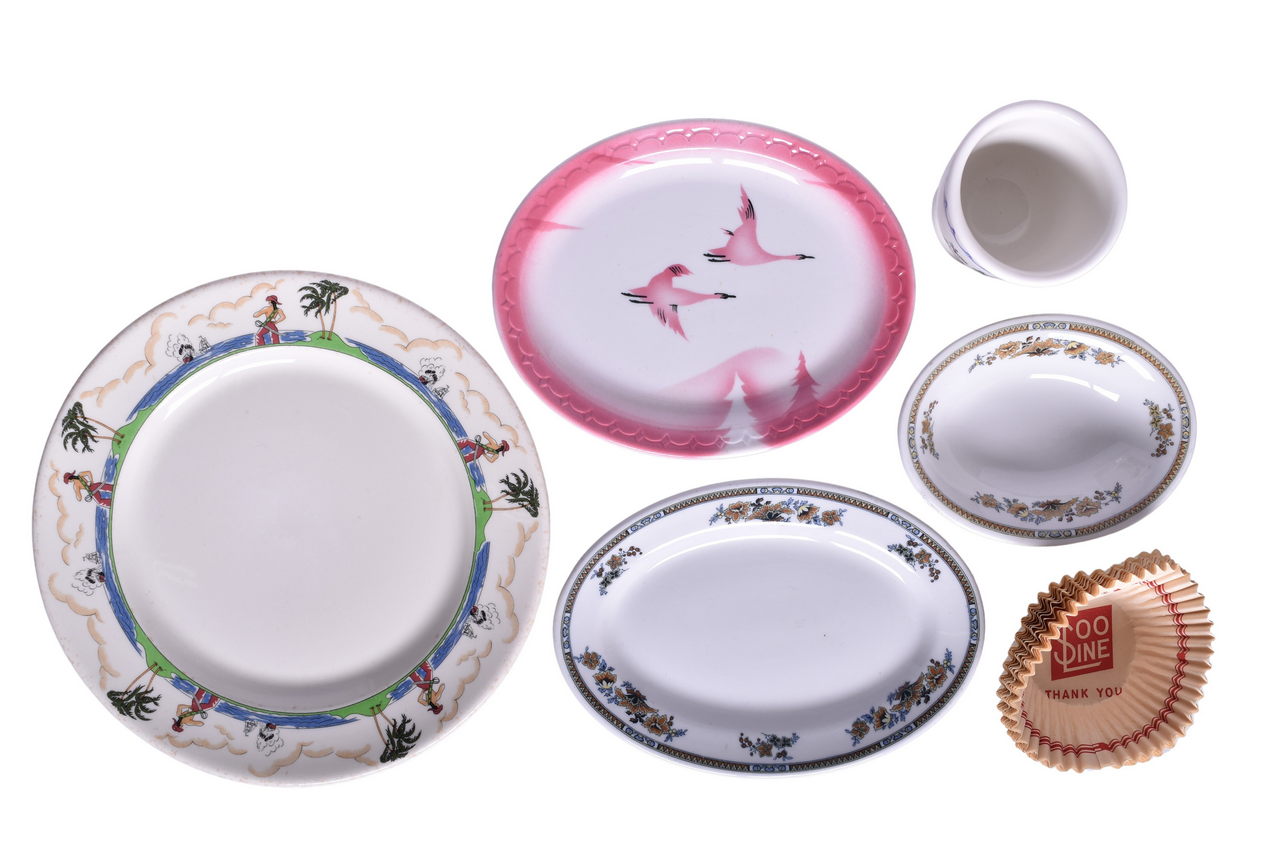 6197 - Six Midwest Railroad Dining Car Items - Illinois Central, Milwaukee Road, and Soo Line thumbnail