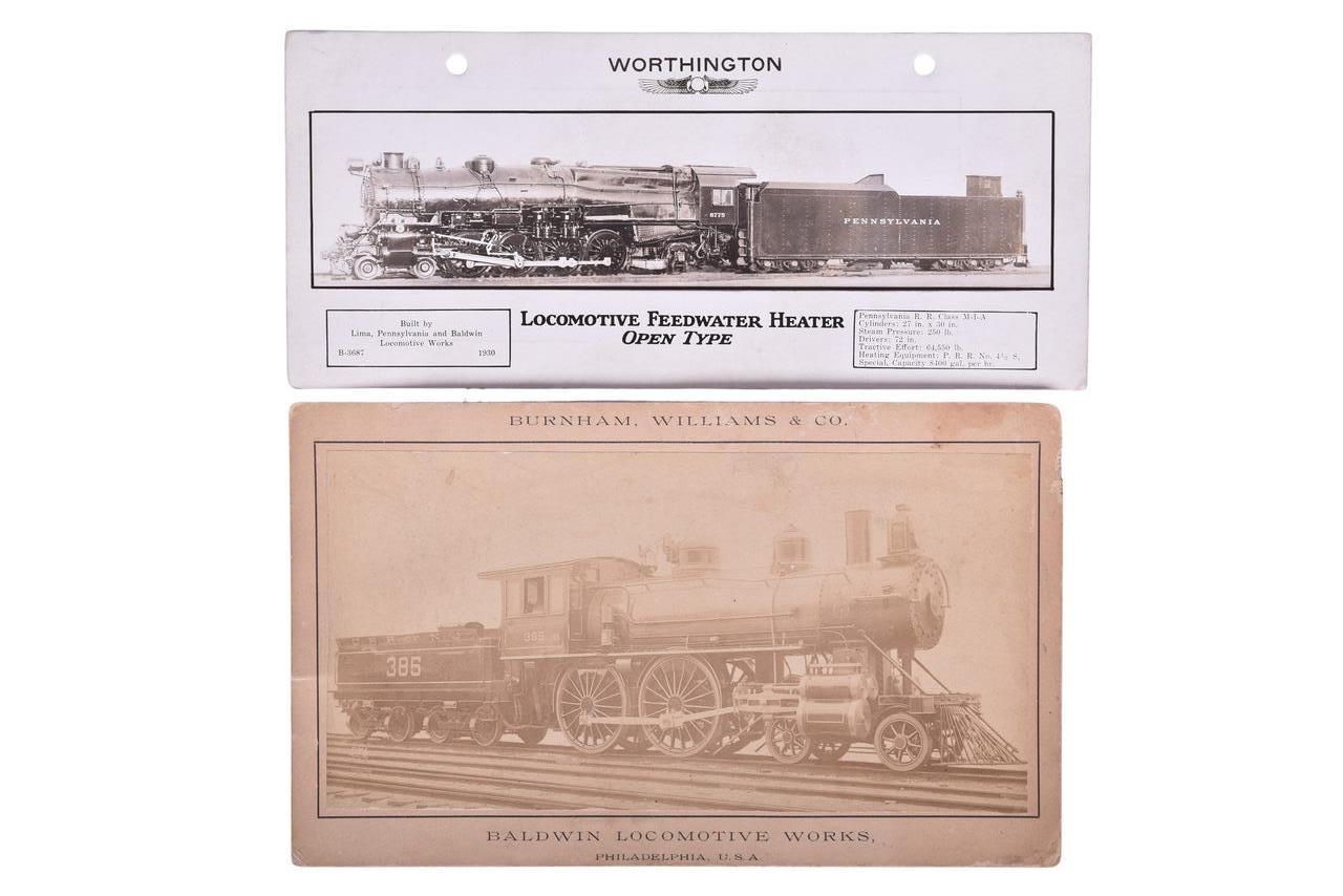6210 - Baldwin Central Railroad of New Jersey Locomotive Spec Card, Baldwin Pennsylvania Card thumbnail