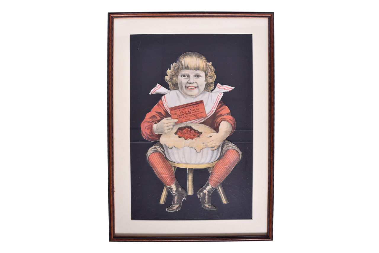 6261A - 1893 Wabash Railroad Christmas Holiday Advertising Cut Out thumbnail