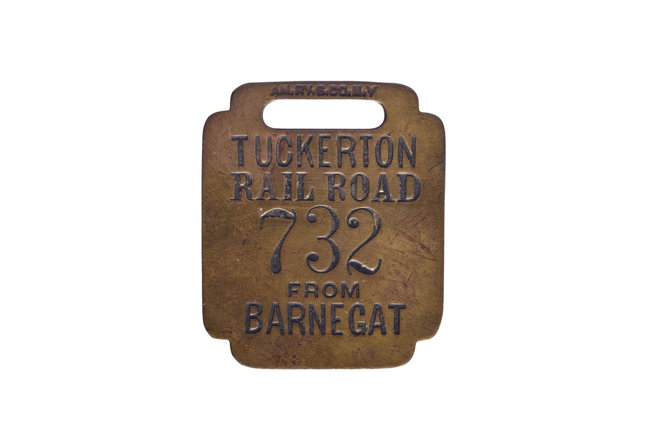 6265 - Tuckerton Railroad From Barnegat Brass Luggage Tag - American Railway Supply Co. thumbnail
