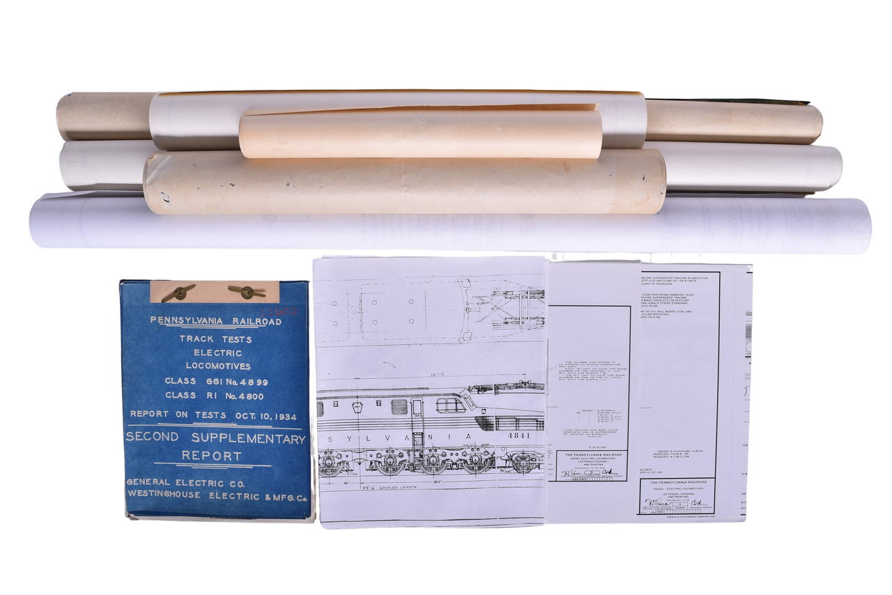 6266 - Pennsylvania Railroad Electric Locomotive GG-1, R-1 Blueprints, Track Test Photos thumbnail