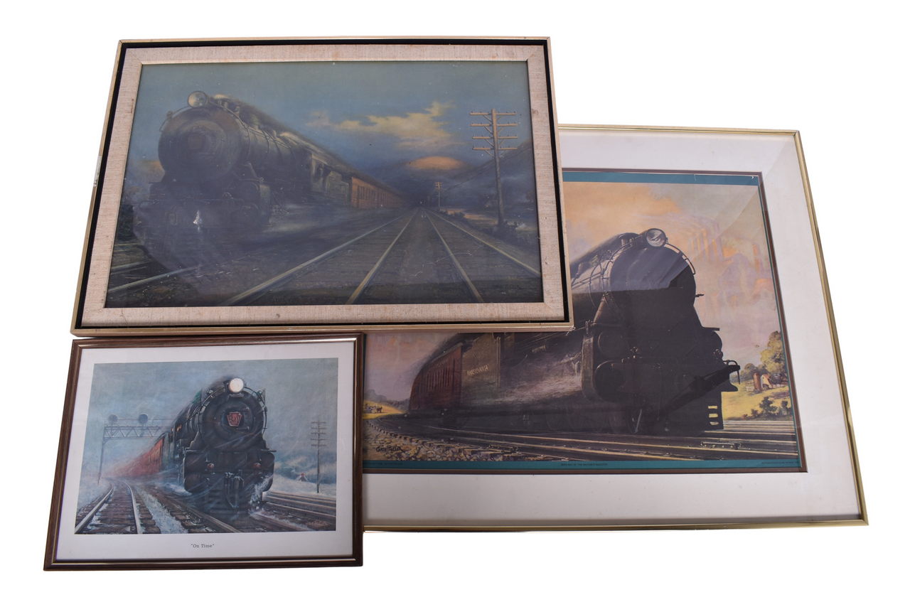 6272 - Trio of Framed Pennsylvania Railroad Grif Teller Art Prints thumbnail