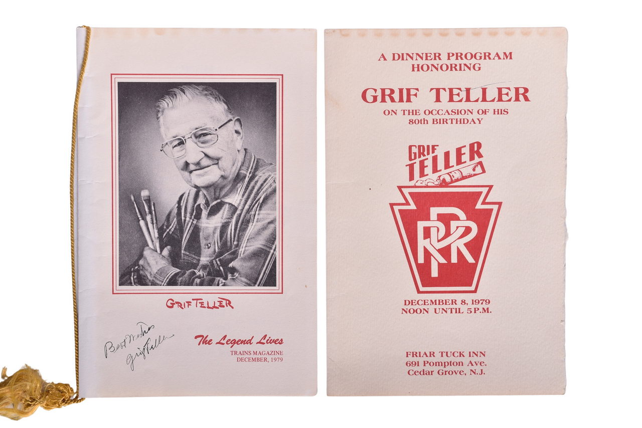 6278 - Signed Grif Teller 80th Birthday Dinner Program Menu - 1979 Pennsylvania Railroad thumbnail