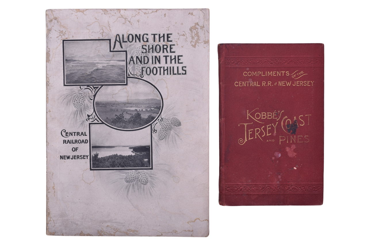 6288 - Pair of Early Central Railroad of New Jersey Books - 1889 Kobbe's Jersey Coast and Pines, 1910 Along The Shore thumbnail