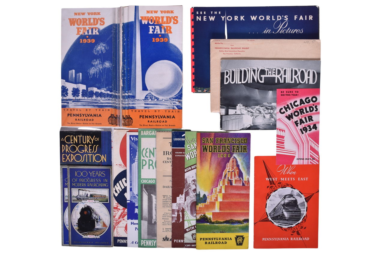 6294 - Twenty-Two Pennsylvania Railroad World's Fair and Exhibition Brochures, Guides, and Booklets thumbnail