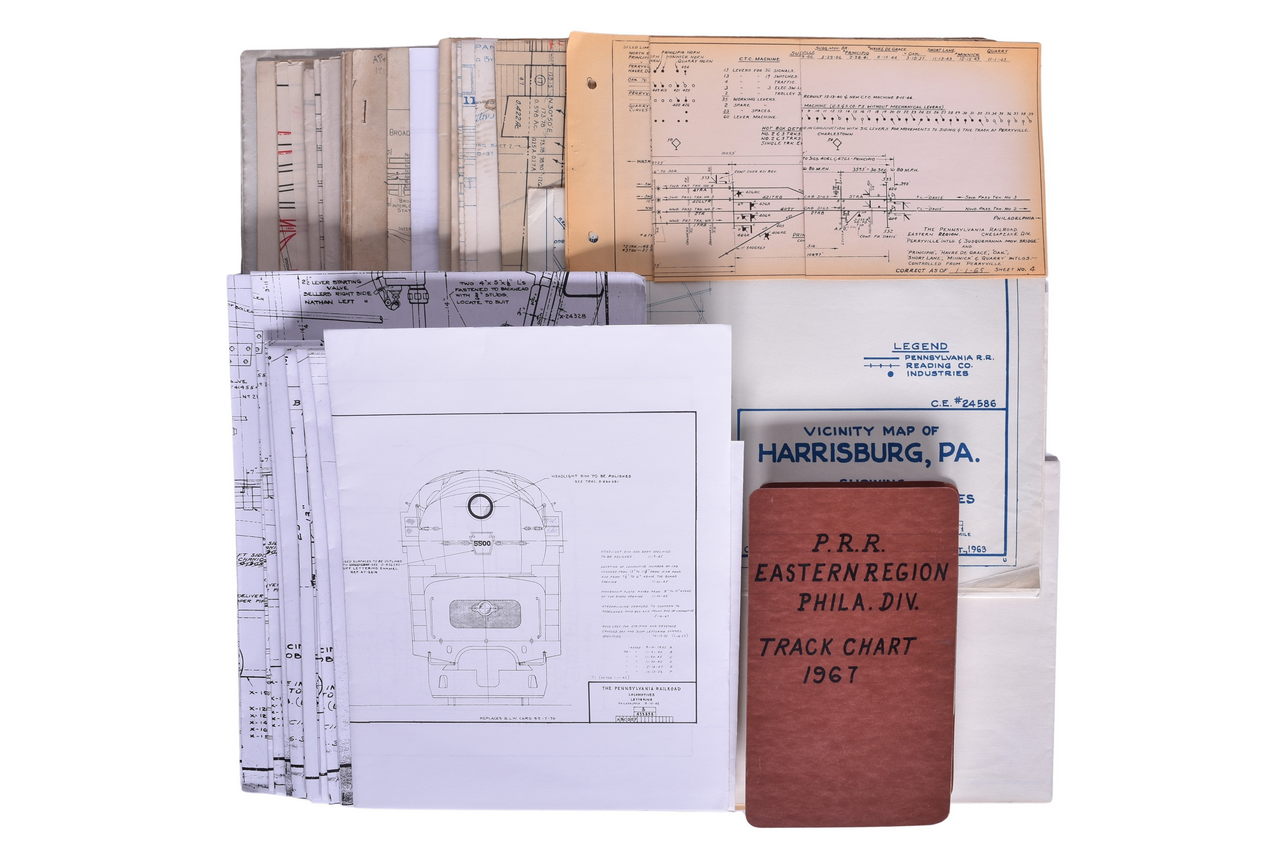 6299 - Twenty-Three Northeast Railroad Blueprints, Track Charts, Maps, Etc. - Pennsylvania, Reading, Erie thumbnail