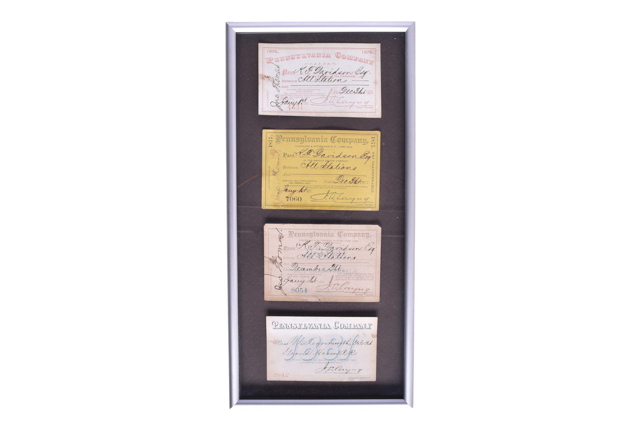 6307 - Four Pennsylvania Company Railroad Annual Passes - 1876, 1877, 1879, and 1881 thumbnail
