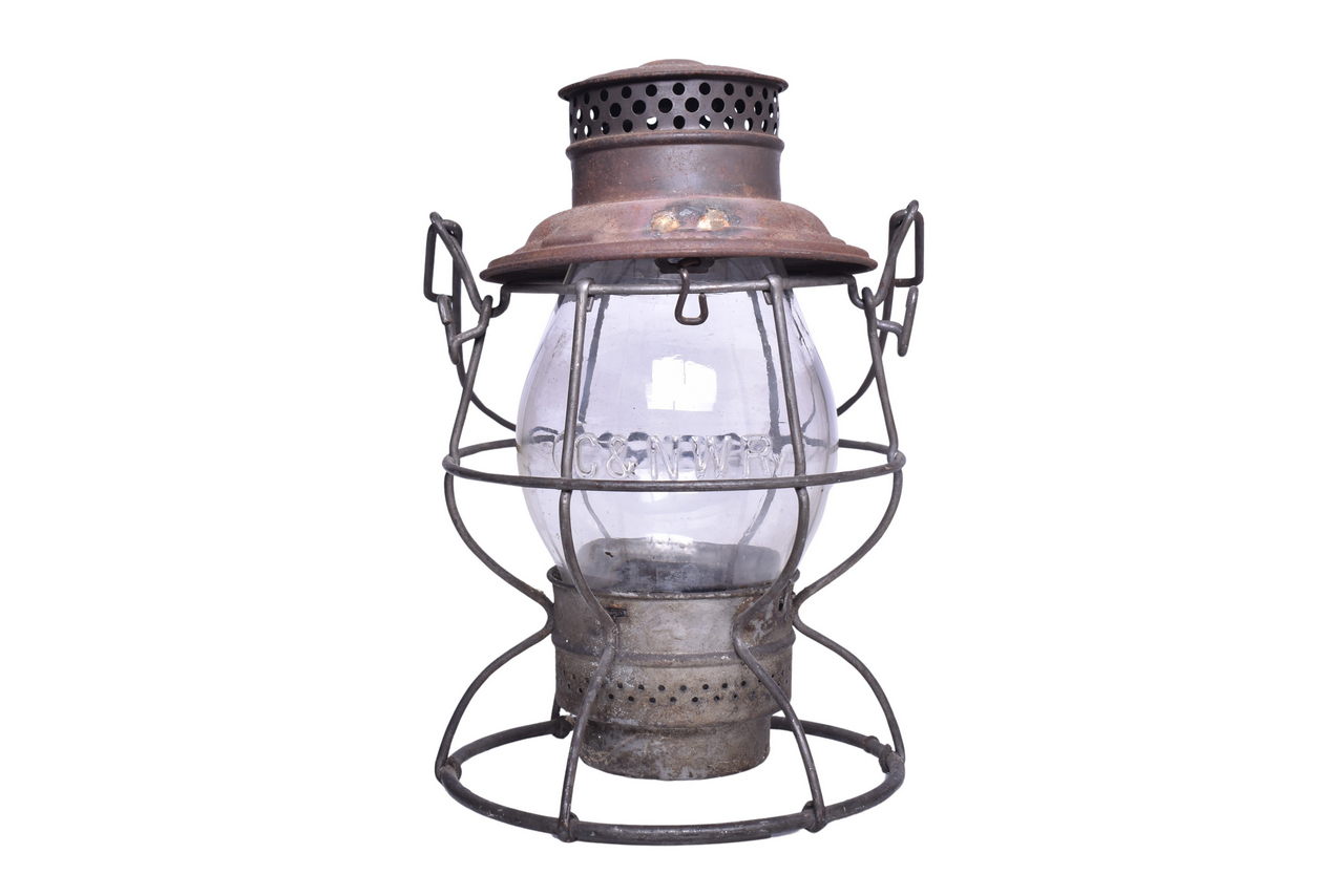6402 - Adlake Reliable Chicago and North Western Railway Railroad Lantern with Clear Cast Globe thumbnail