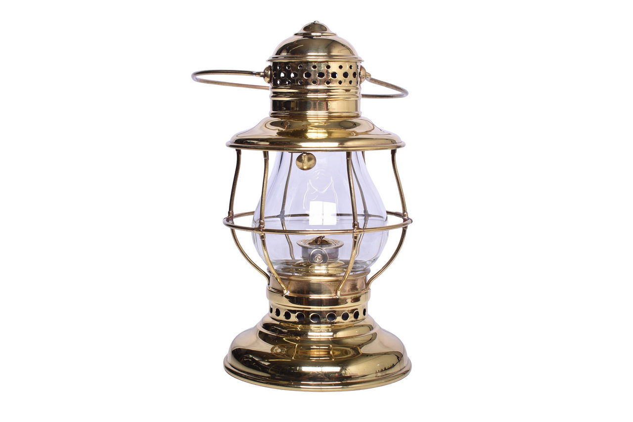 6404 - Adams & Westlake Brass Bell Bottom Conductor's Lantern thumbnail