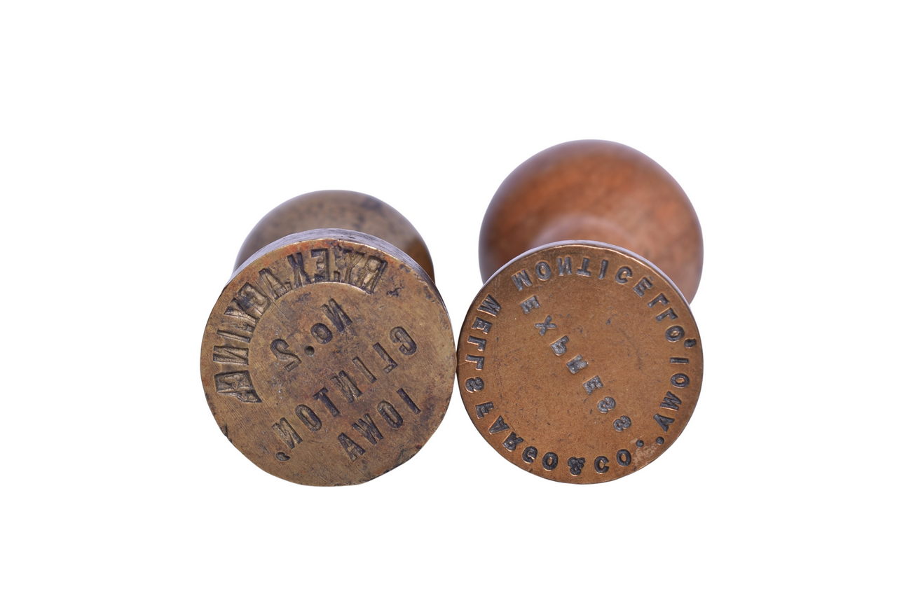 6406 - Pair of Wax Sealers - Wells Fargo and Co. Express and Railway Express Agency, Inc. No. 2 thumbnail