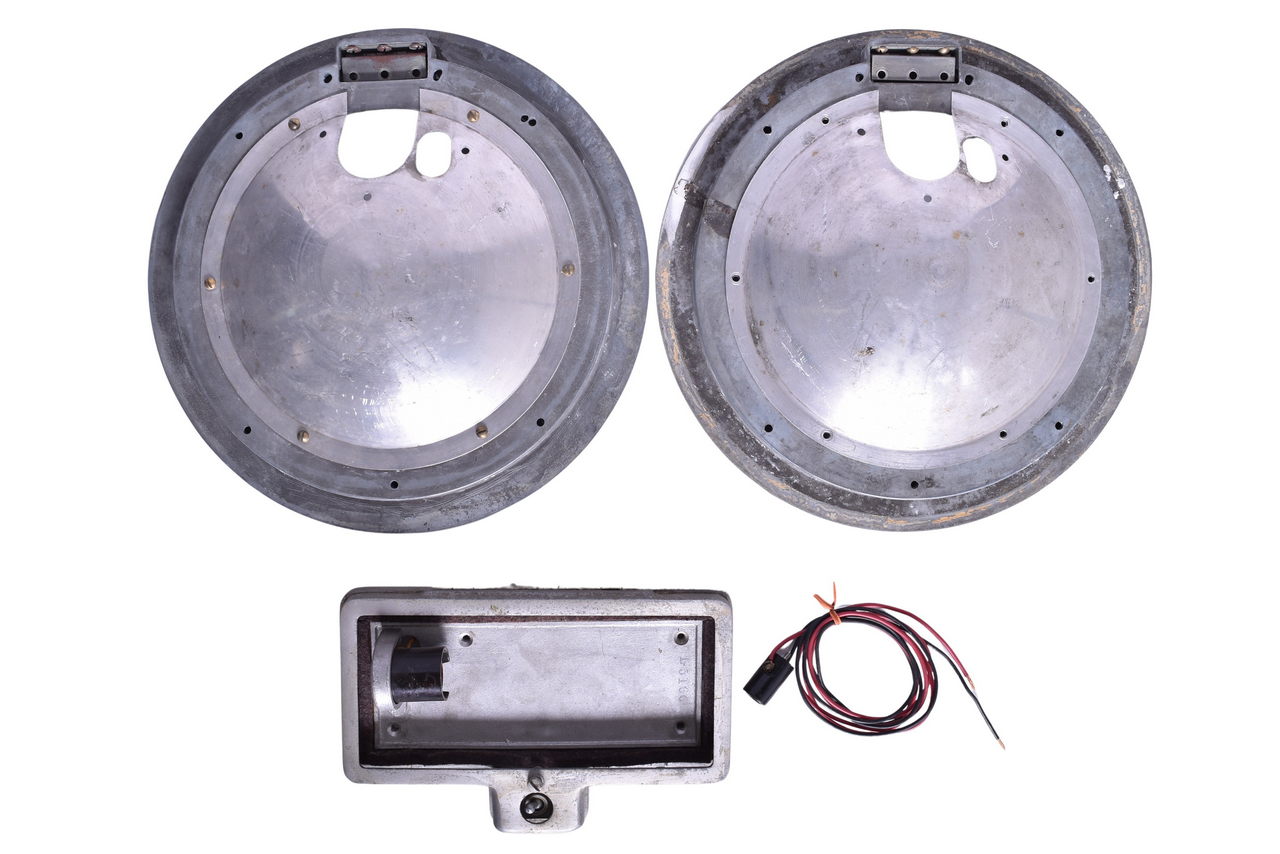 6414 - Three Pullman Railroad Car Ceiling Light and Wall Light Frames thumbnail