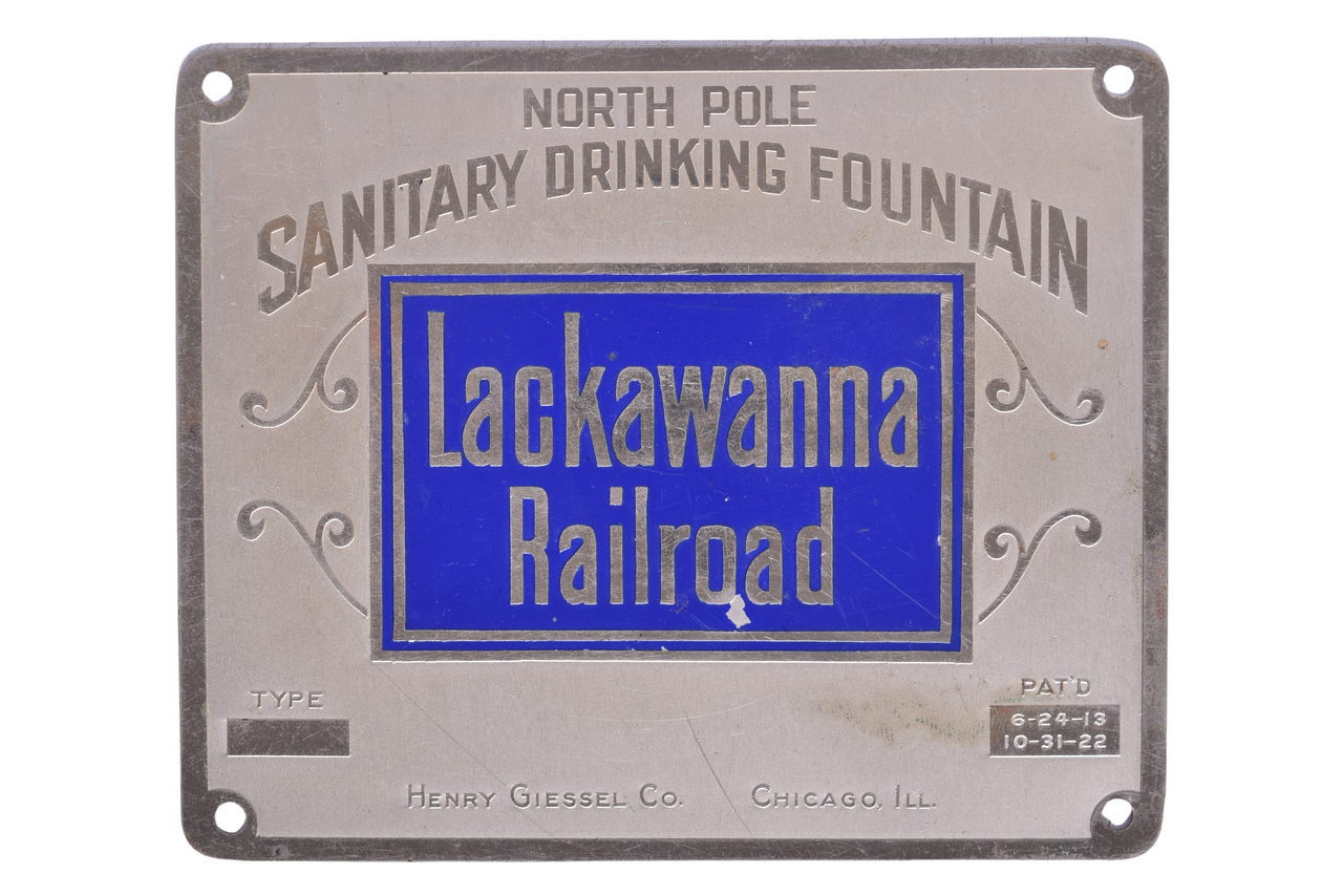 6420 - Lackawanna Railroad Drinking Fountain Sign thumbnail