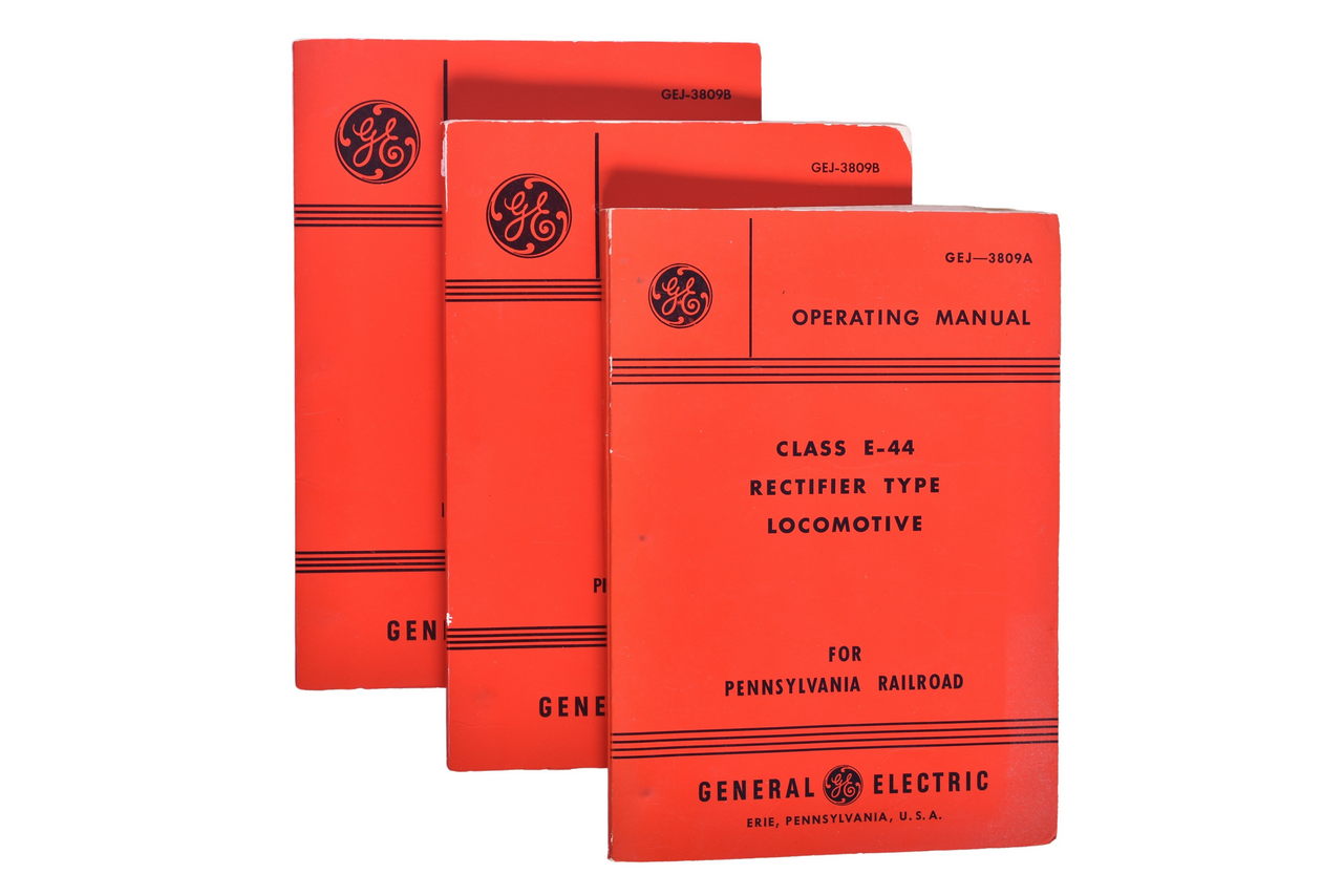 6475 - Three Pennsylvania Railroad General Electric Class E-44 Rectifier Type Locomotive Operating Manuals - A & B thumbnail