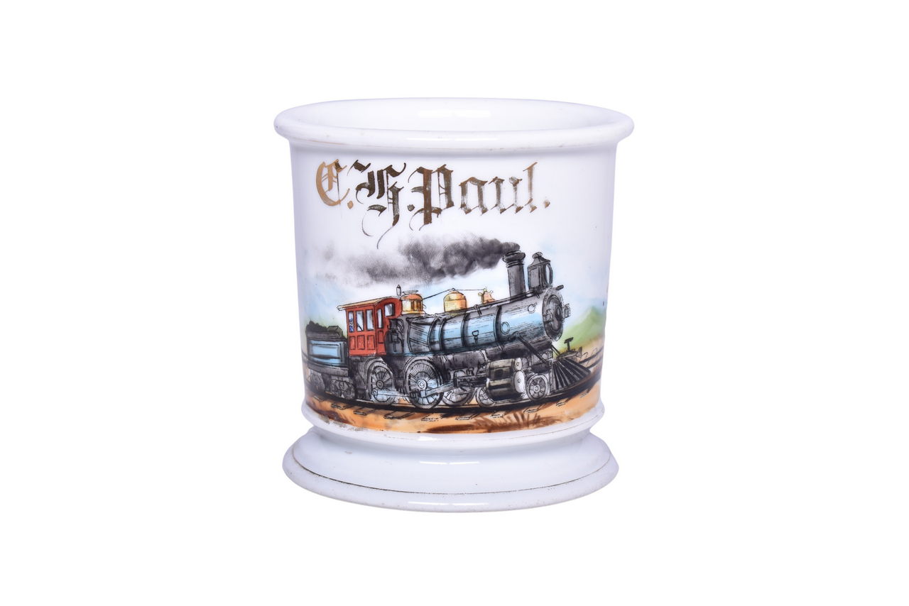 6481 - Railroad Engineer Occupational Shaving Mug for C.H. Paul thumbnail