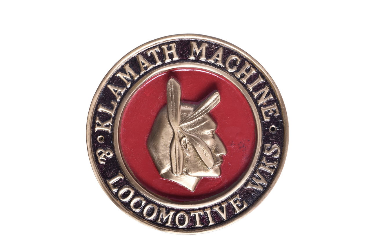 6484 - Brass Klamath Machine & Locomotive Works Plate - Reproduction? thumbnail