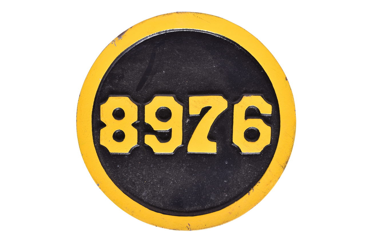 6486 - Pennsylvania Railroad Reproduction #8976 BS-12 Steam locomotive Number Plate thumbnail