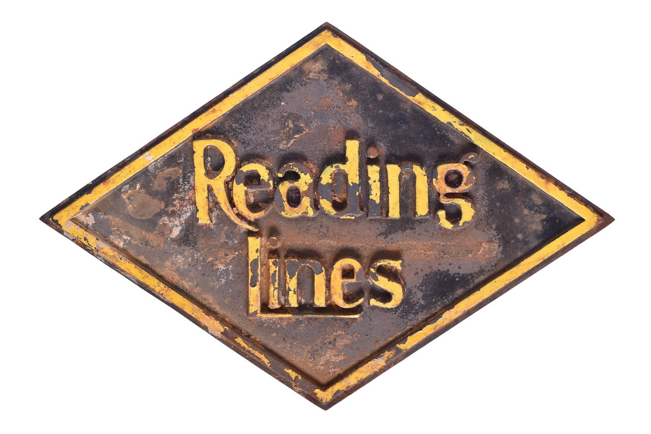 6488 - Cast Iron Reading Lines Railroad Plate thumbnail