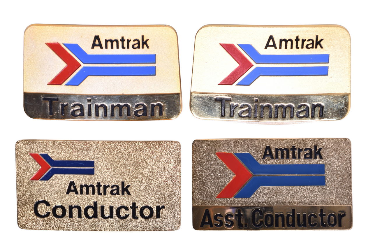 6492 - Amtrak Conductor, Asst. Conductor, Trainman Cap Badges thumbnail