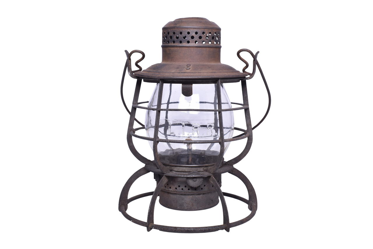6496 - Armspear Rock Island Railroad Lantern With Clear Cast Globe thumbnail