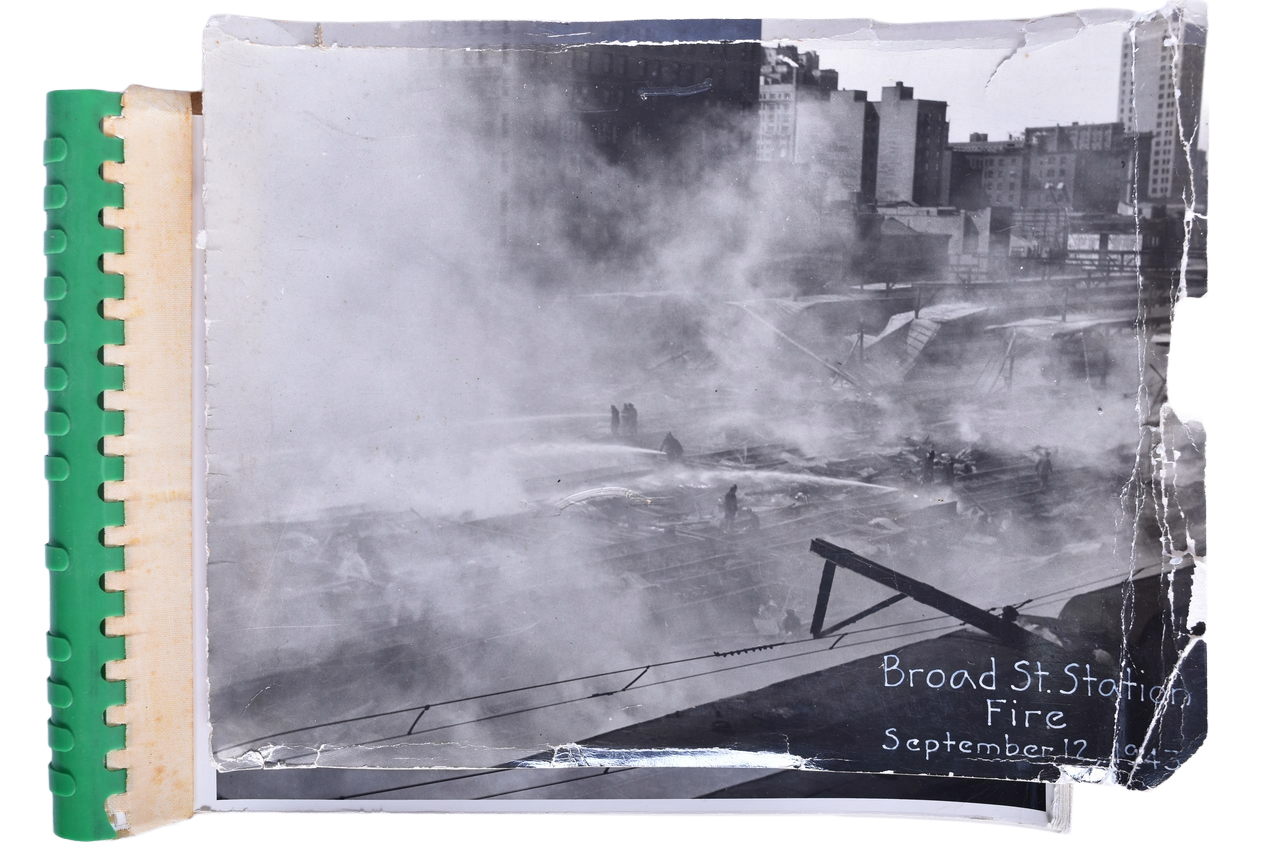 6497 - 1943 Pennsylvania Railroad Broad Street Station Fire Photo Album thumbnail